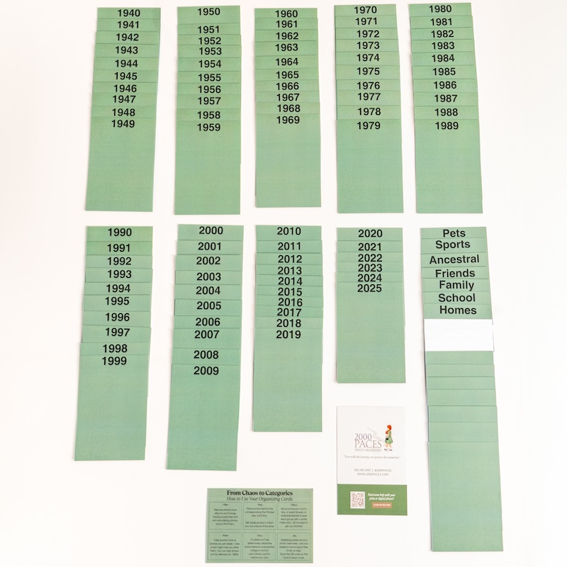 Print Photo Organizing Cards 